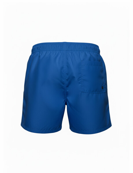 Short de baño liso azul
