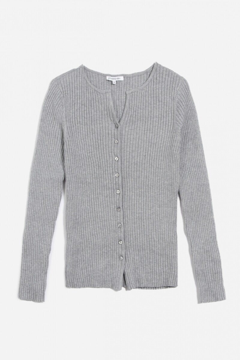 Cardigan clásico GRIS