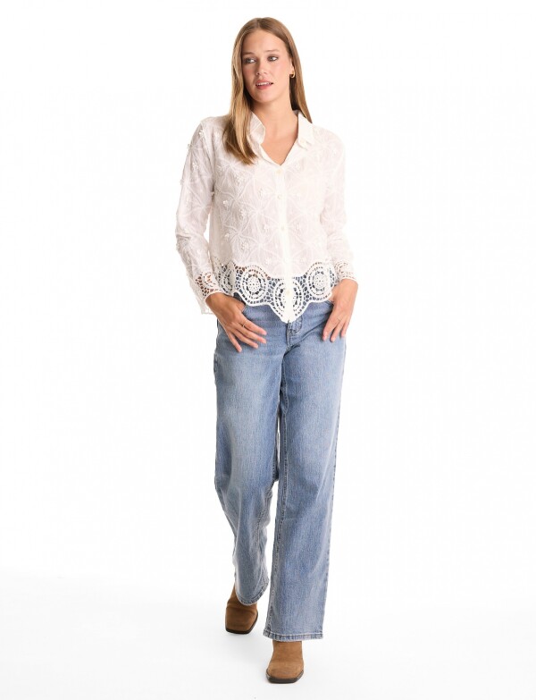Camisa Boho Calada BLANCO