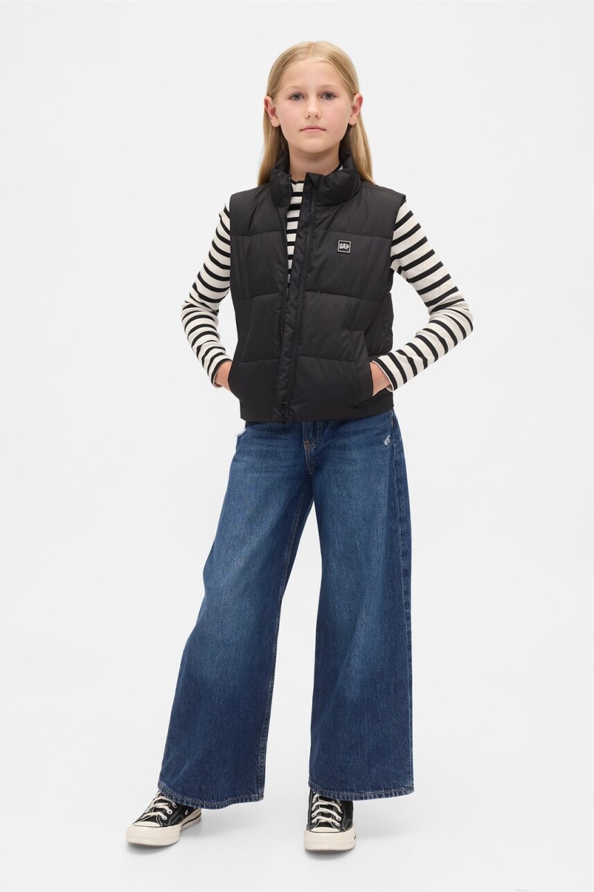 Chaleco Logo Gap Niña True Black