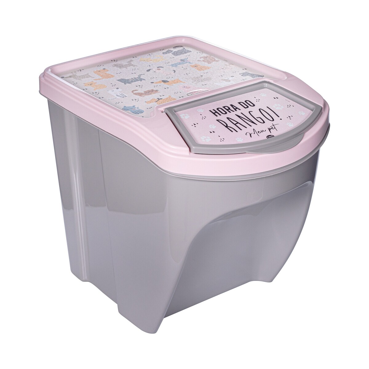 Contenedor para ración de mascotas apilable de plástico Plasutil 10kg - Cloud red 