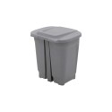 PAPELERA TACHO BASURA TRAMONTINA T-FORCE 25 LITROS GRIS