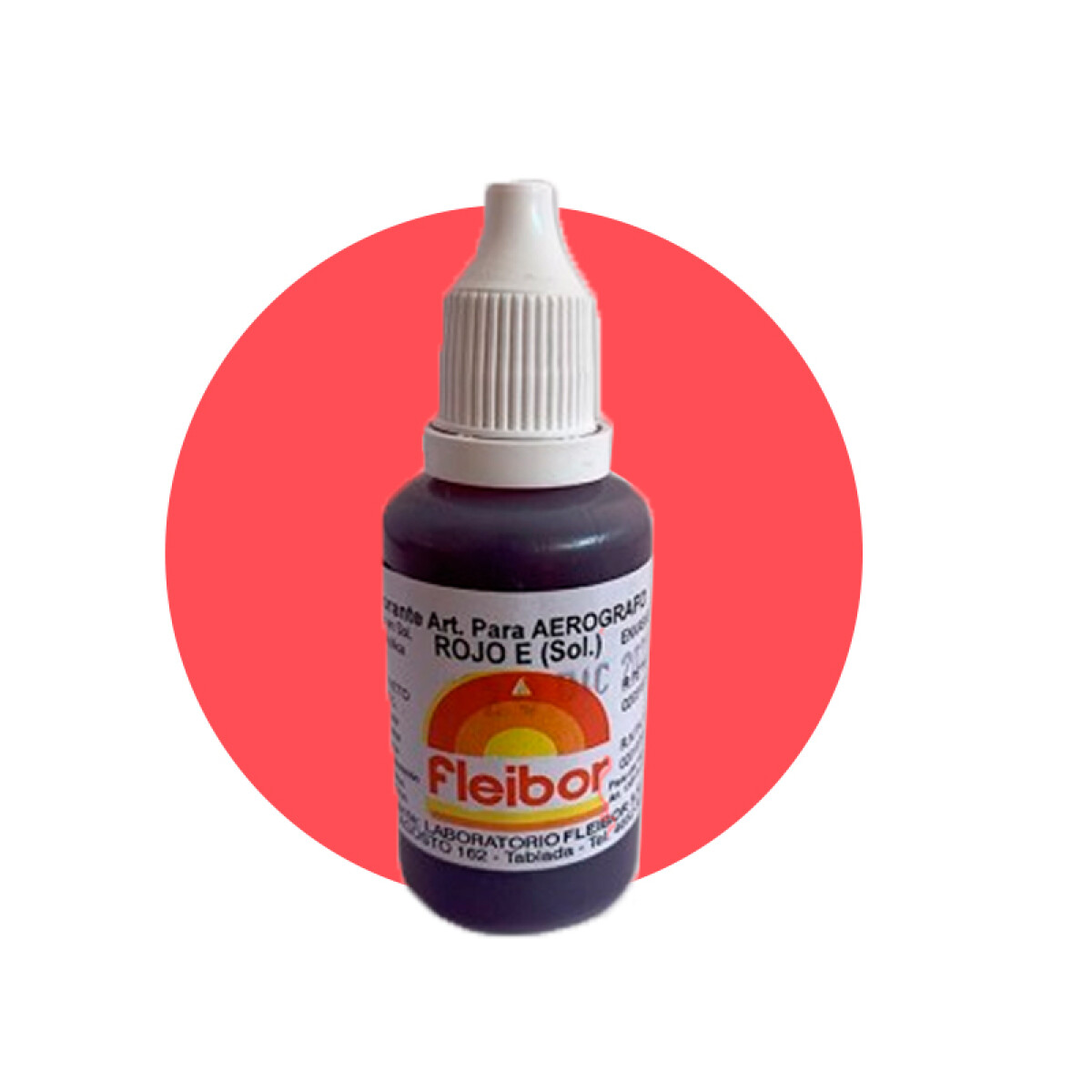 Color para Aerógrafo Rojo E 30 ml 