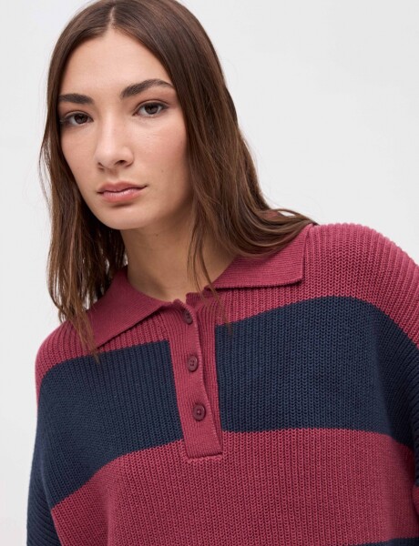 Buzo punto Pemma Burugundy