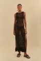 VESTIDO CROCHET Negro