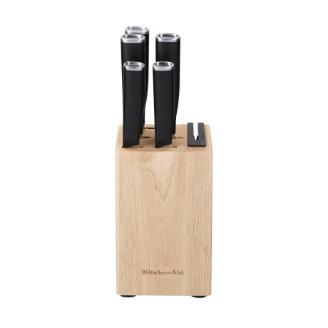 Taco de cuchillos 5 piezas con afilador - madera Abedul Taco de cuchillos 5 piezas con afilador - madera Abedul