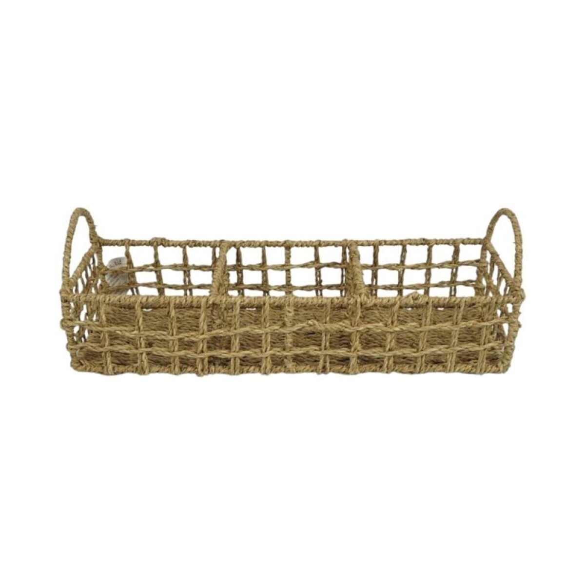 Organizador 3 Div C/Asas Seagrass - 42X14Xh9/14Cm 