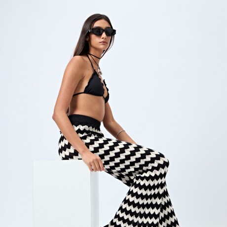 PANTALON AMBRA Negro/Crudo