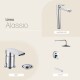 JUEGO DE GRIFERIA DUCHA EMBUTIDA LAVATORIO ALTO Y BIDET CROMO