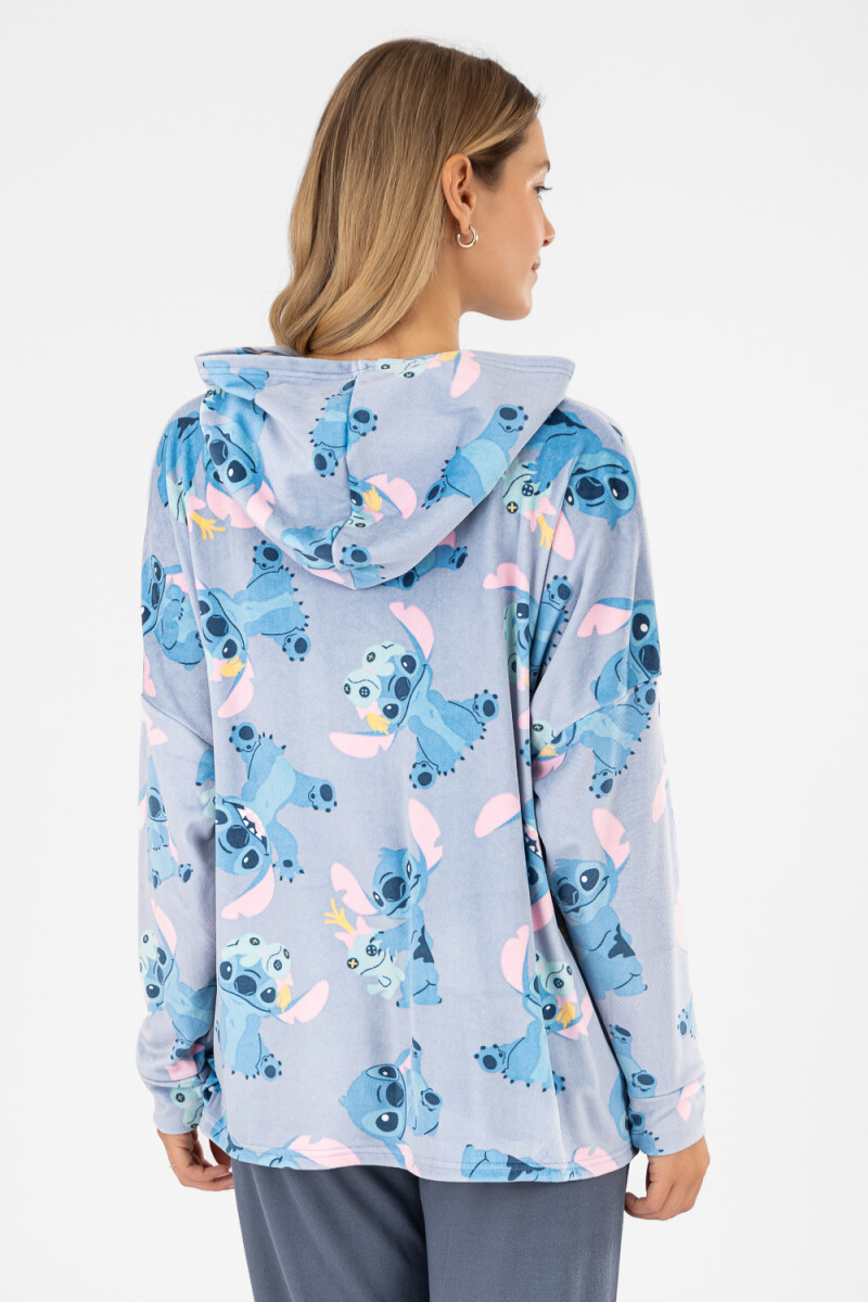 Snuggle stitch velour Celeste