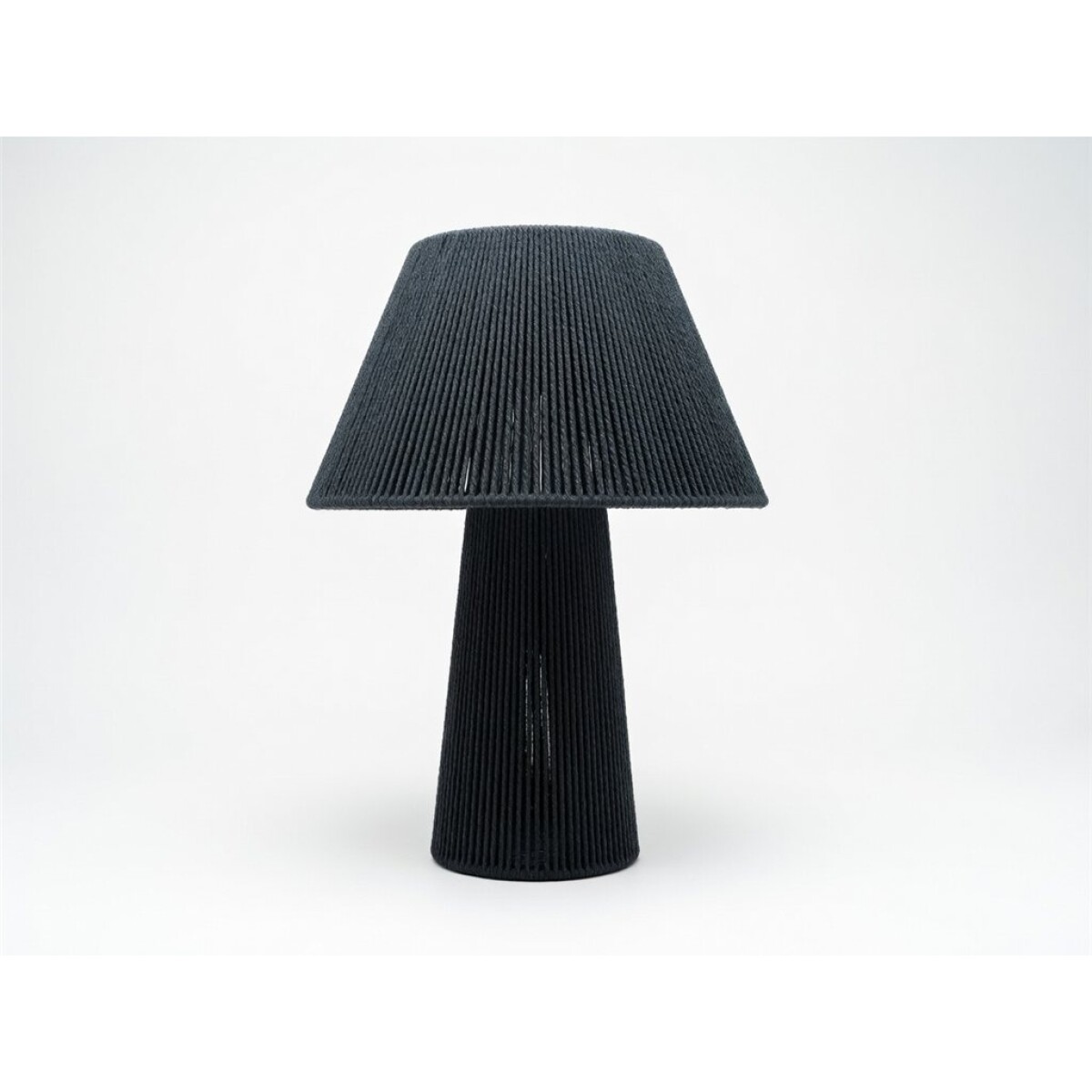 LAMPARA DE MESA CUERDAS 42X32CM NEGRO 