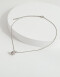 Cadena Corta con Dije Strass Collar Con Esfera Strass - Plateado Rodio