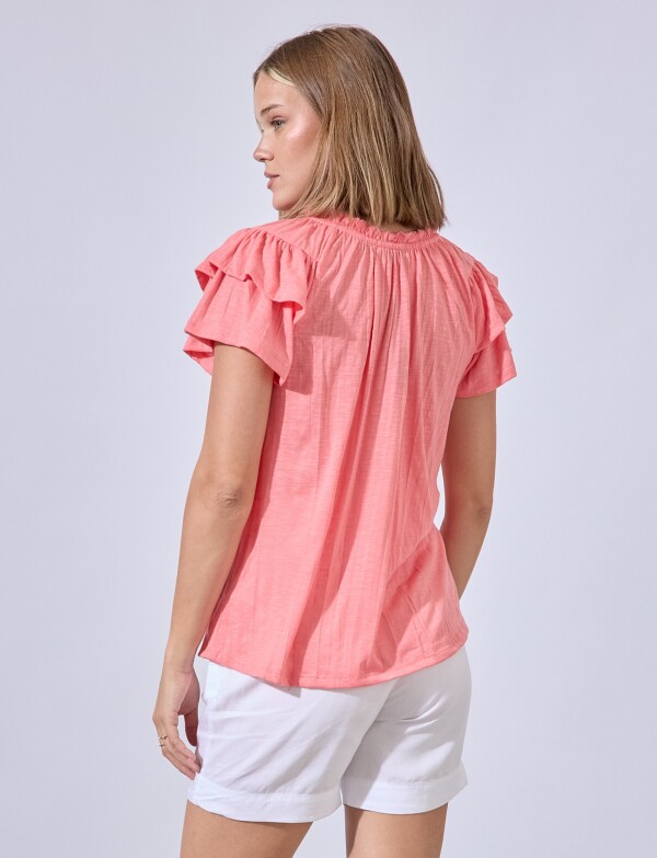 Blusa Frunces CORAL