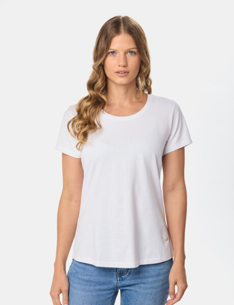 REMERA LISA MANGA CORTA Blanco