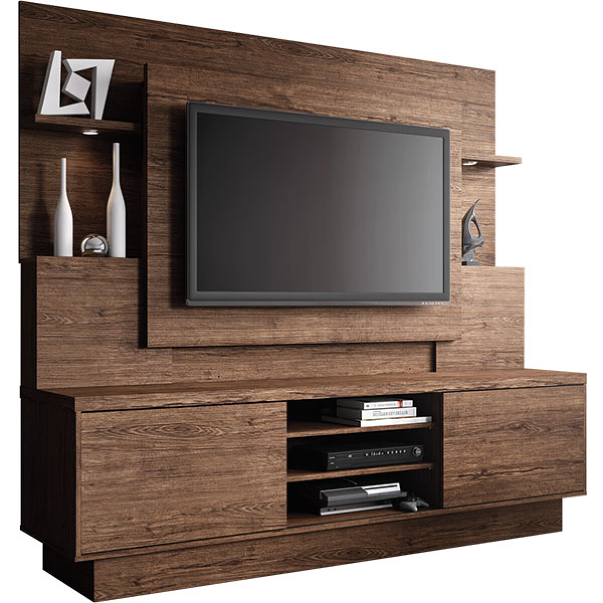 Home Theater Rack para Tv ARON SMART - Castaño 