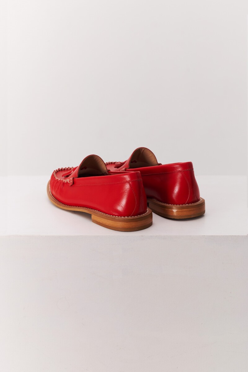 MOCASIN FLECOS ROJO