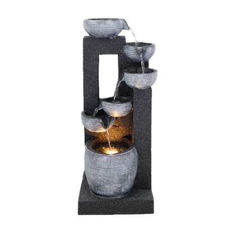 Fuente de agua 6 jarrones con luz Fuente de agua 6 jarrones con luz