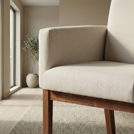 Butaca Claudia - Tela Rústica 290-G2 (Beige)