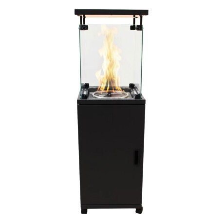 ESTUFA CUADRADA A GAS CON PIEDRAS DE LAVA KS-EPC41 NEGRO