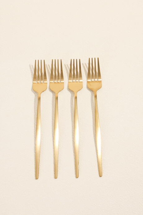 Tenedor Fiordo, Set 4 Un. Dorado Color Unico