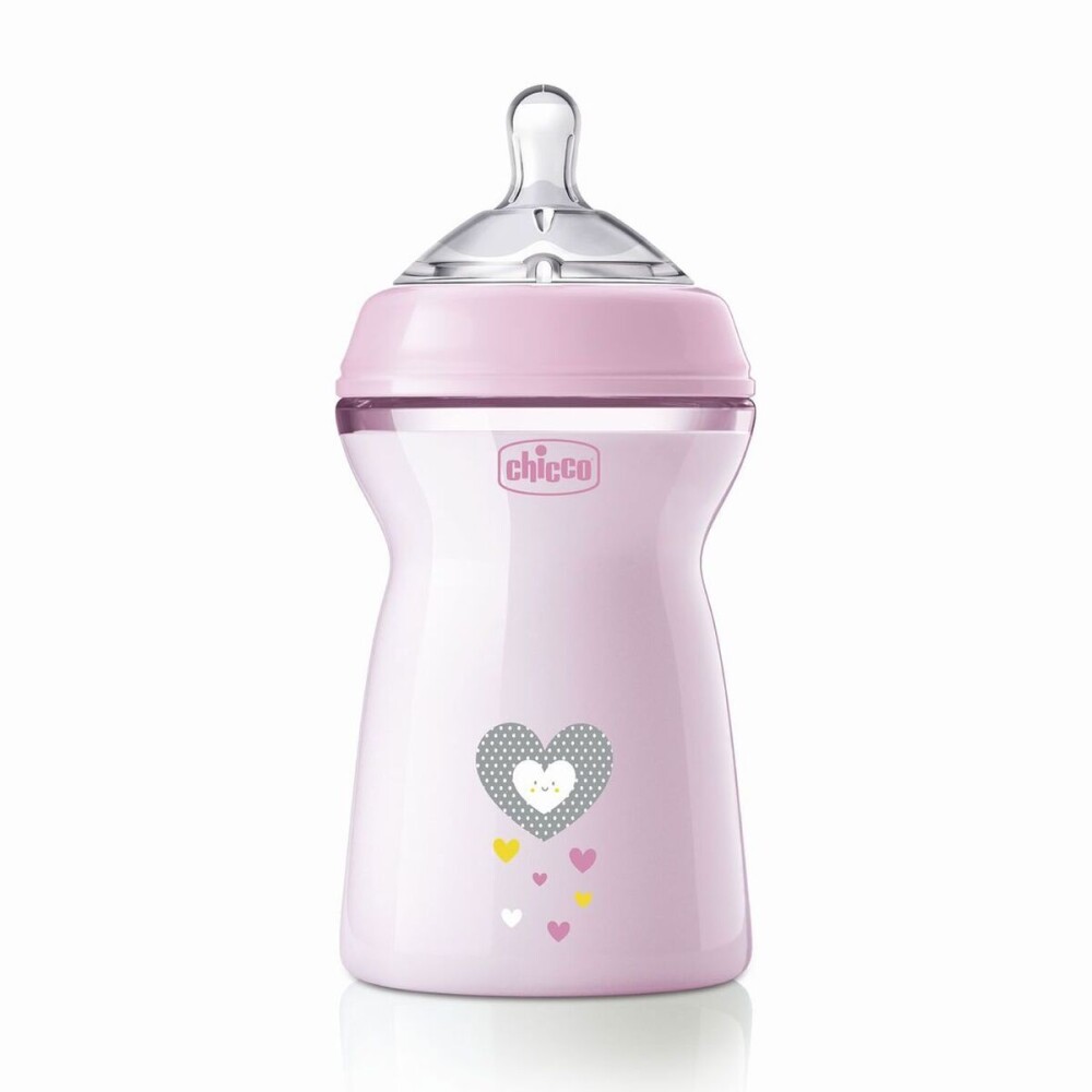 CHICCO BIBERON NAT.FEELING ROSA+6M81335 única