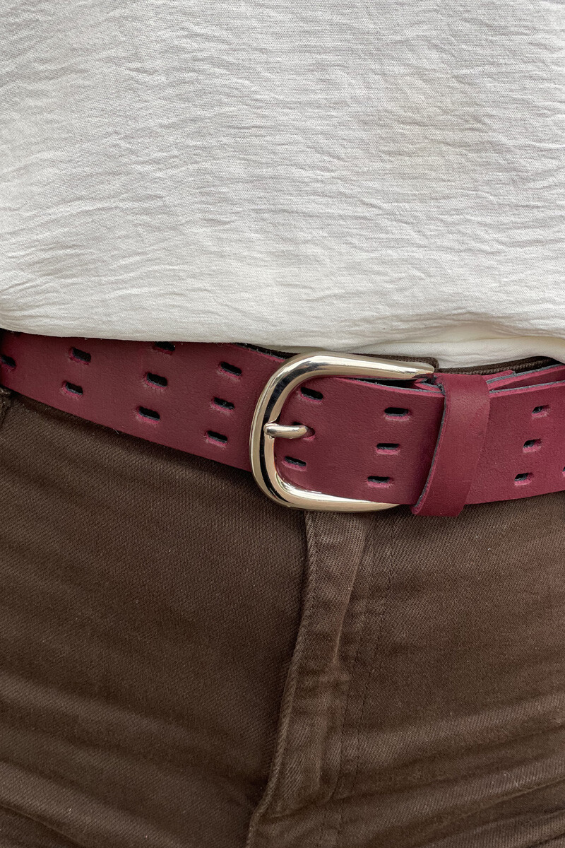Cinto Triple Bordeaux