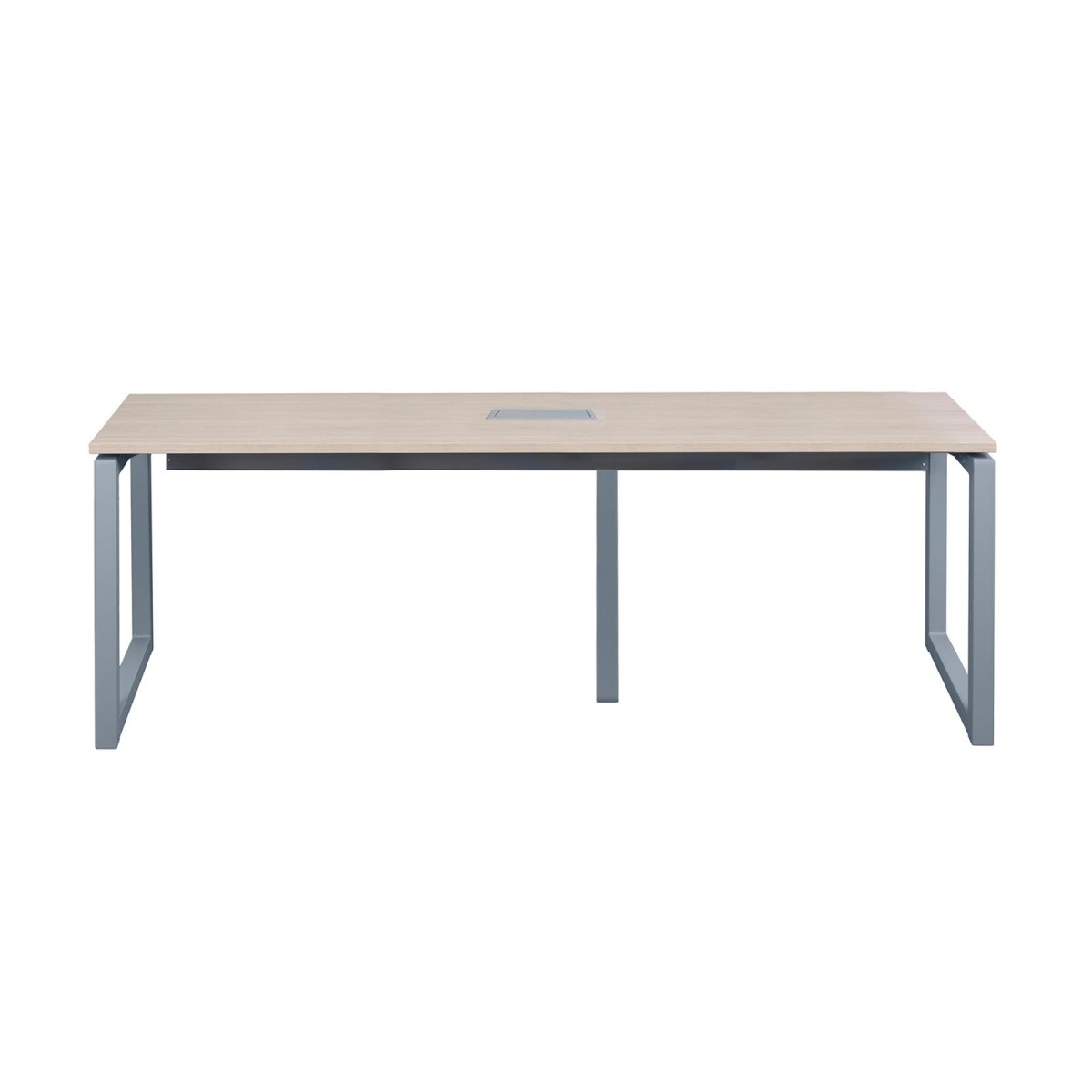 MESA DE REUNION - MADERA-Y-METAL GRIS WORK 