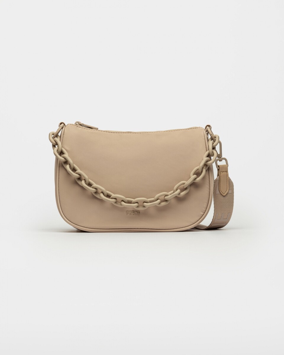 Cartera al Hombro Match en Nylon - Taupe 