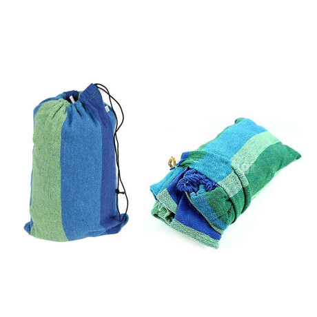 Hamaca Paraguaya Colgante 1 Plaza Con Bolso Y Cuerda Hog001022-azvd