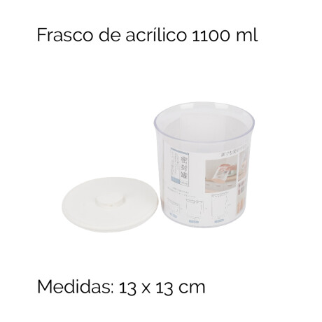 Frasco De Acrílico 1100ml C/tapa W846 Unica