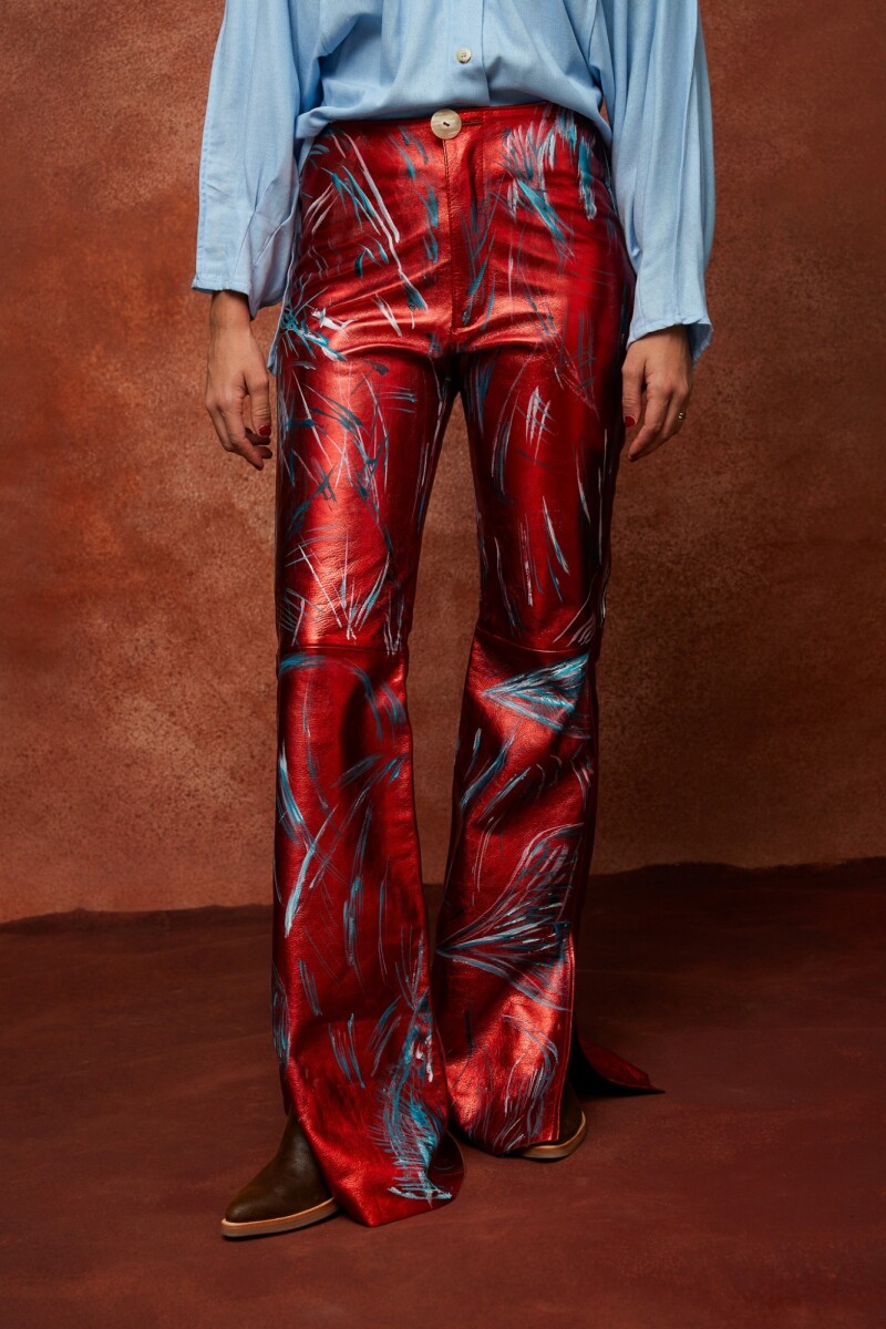 Formal Leather Pants by Cocó - Rojo 