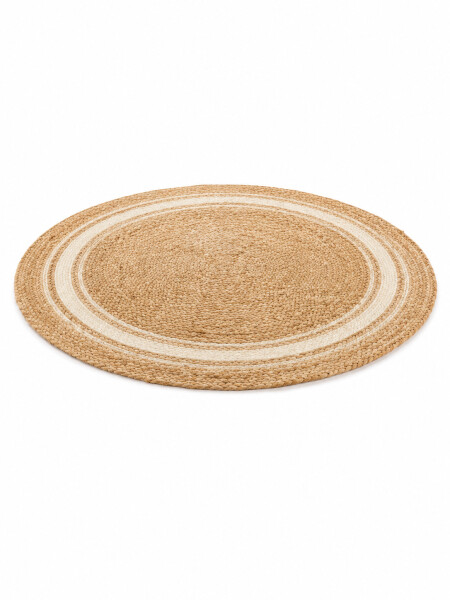 ALFOMBRA DE YUTE Y ALGODÓN BEIGE