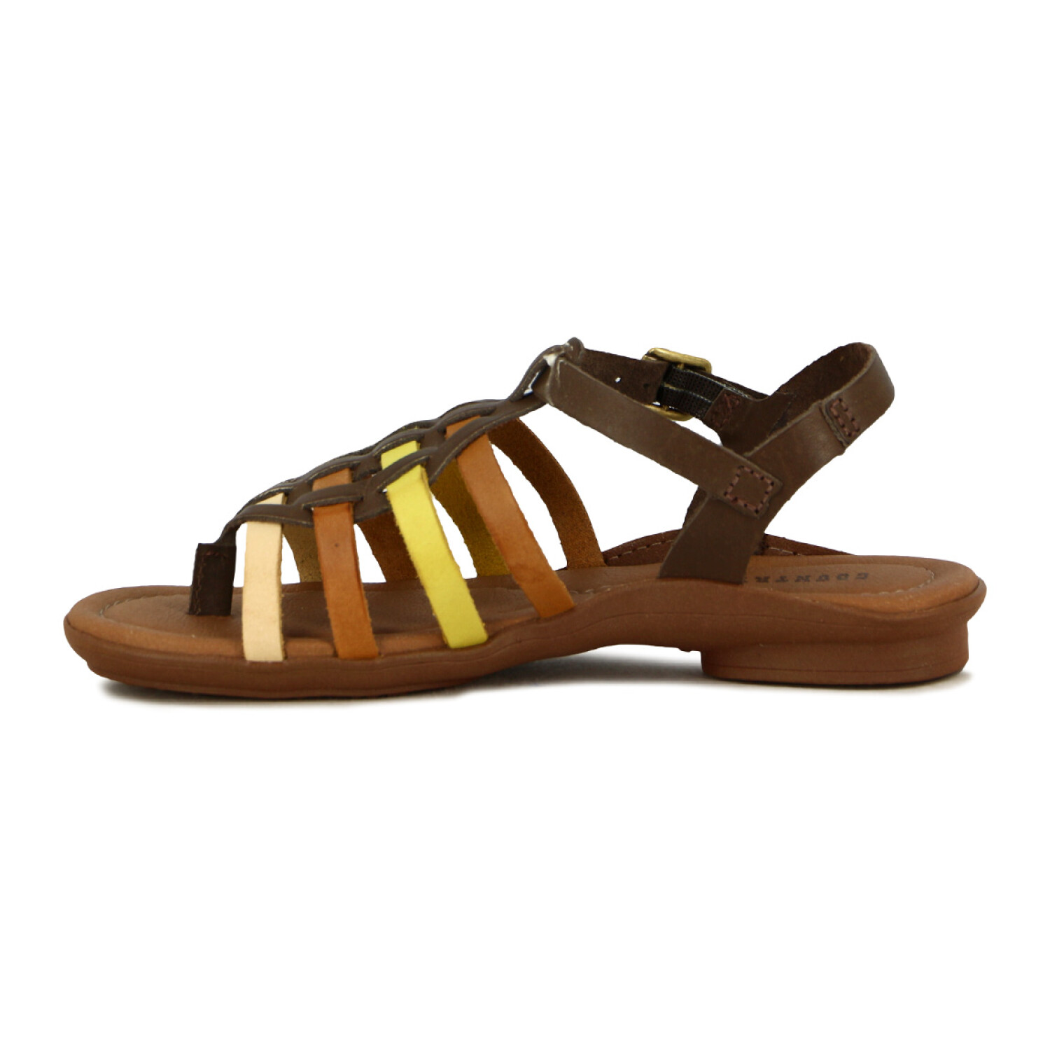 Sandalia tiras hotsell marron