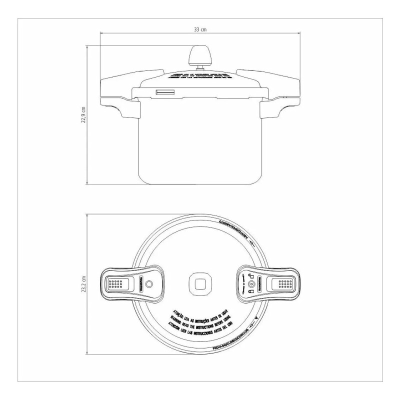 Olla A Presión de Aluminio 20cm 4,5Lts- 20558/620 -Tramontina Olla A Presión de Aluminio 20cm 4,5Lts- 20558/620 -Tramontina