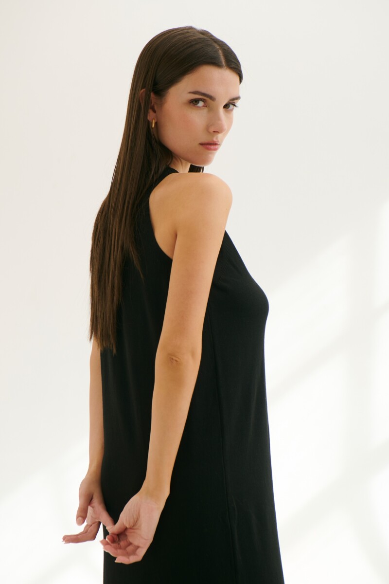 VESTIDO TEJIDO TANIA NEGRO