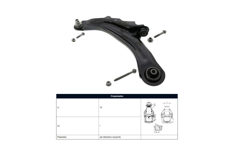 Parilla De Suspension Delantera Renault Megane/Captur 00-18 Izq Parilla De Suspension Delantera Renault Megane/Captur 00-18 Izq