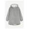 Buzo Manta Con Capucha Polar y Corderito unisex Gris Claro