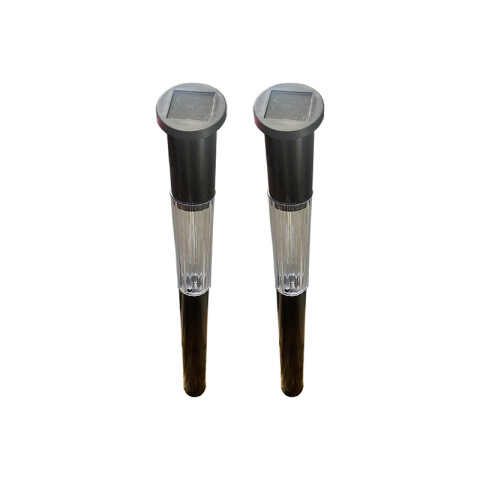 Kit 2 estacas solares LED luz cálida IP44 Ø50x70mm IX3046