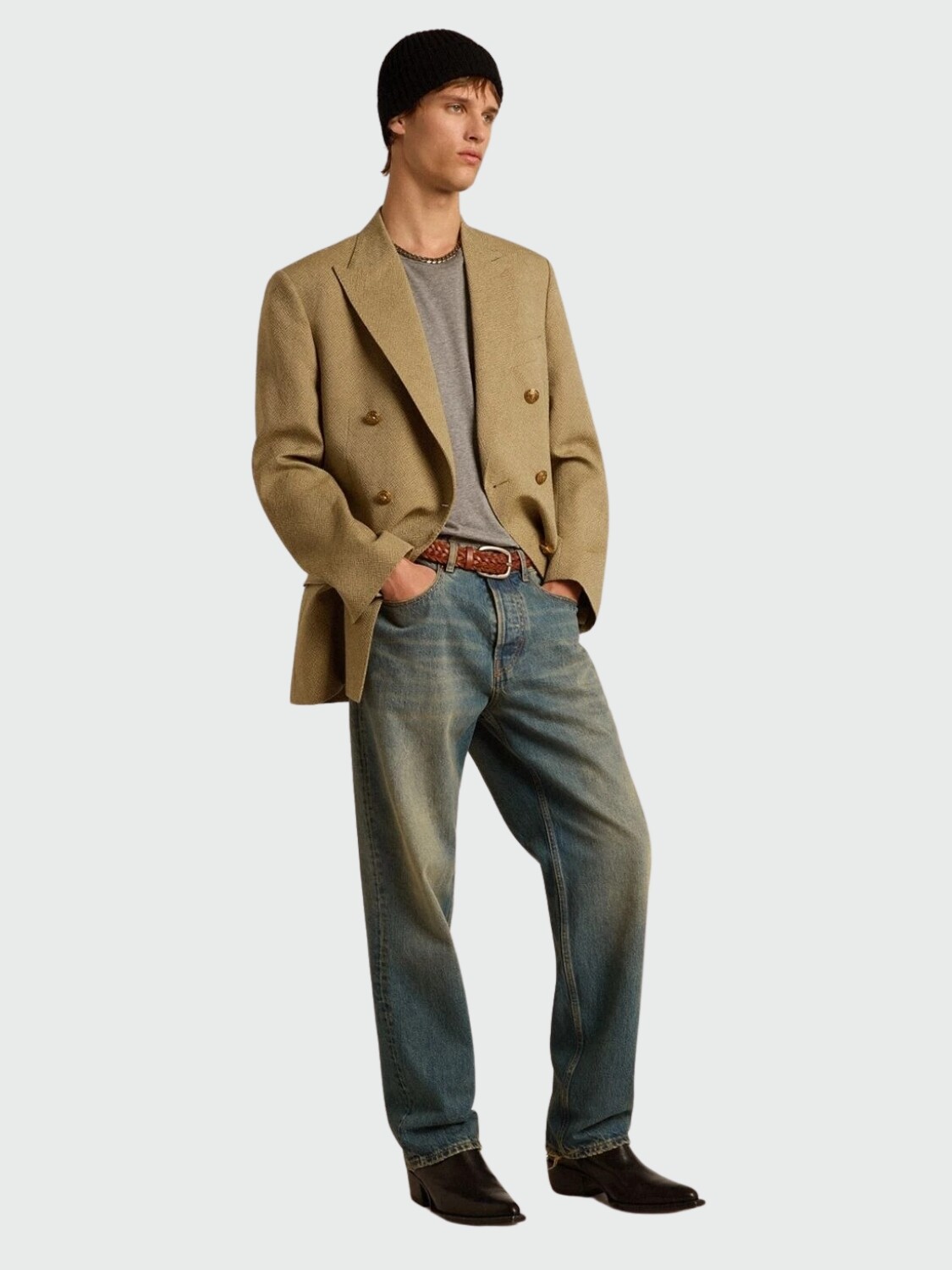 Golden Goose-Jean de corte holgado con bolsillos, Golden Goose Azul