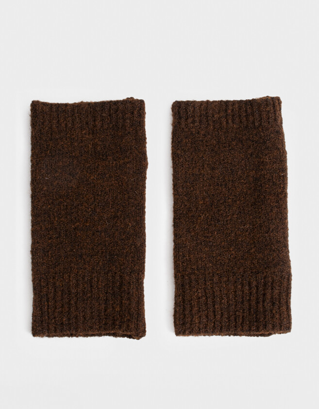 Guantes Varios Clasico Guantes Tejidos - Marron Oscuro