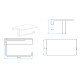 PORTA ROLLO METALICO ACCESORIO DE BAÑO LINEA MATE NEGRO NEGRO
