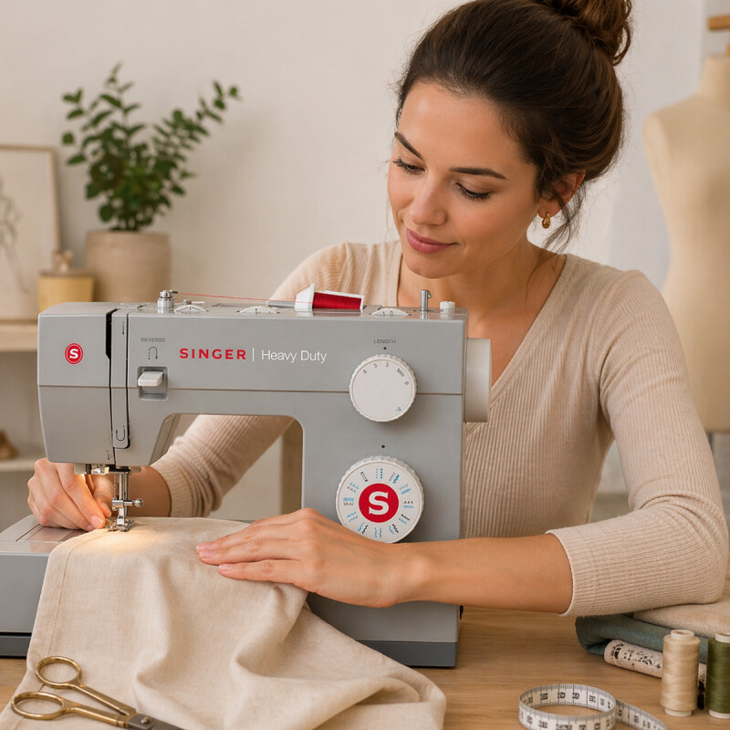 Máquina de coser recta zigzag Singer Heavy Duty 4423 portable color gris Máquina De Coser Recta Zigzag Singer Heavy Duty 4423 Portable Color Gris