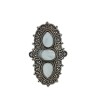Anillo Trilogy-Plata 925 Antigua Ajustable-Piedra Nacar-AN3378 conpiedra