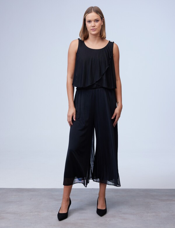 Pantalon Crop Gasa NEGRO