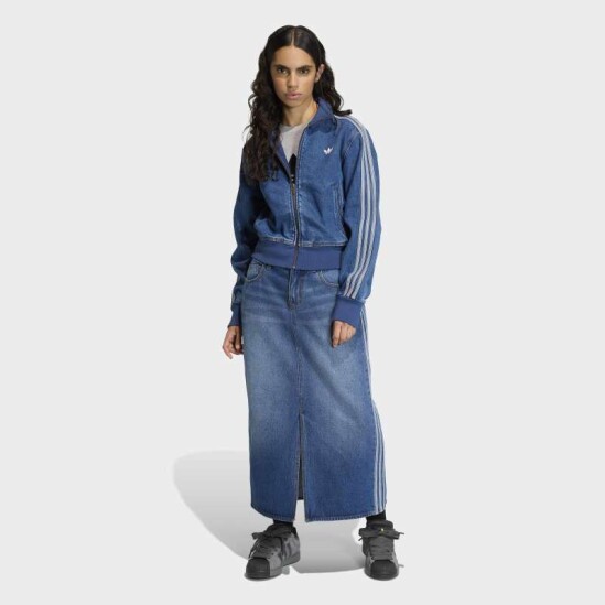 Campera Adidas Firebird Denim Azul