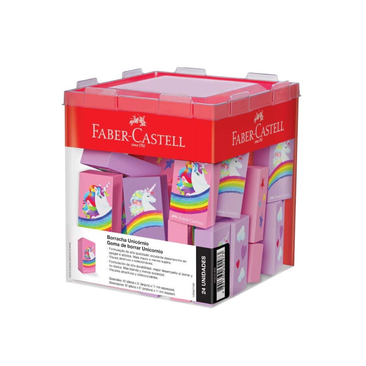 Goma de Borrar Faber Castell x 24 - Unicornios 