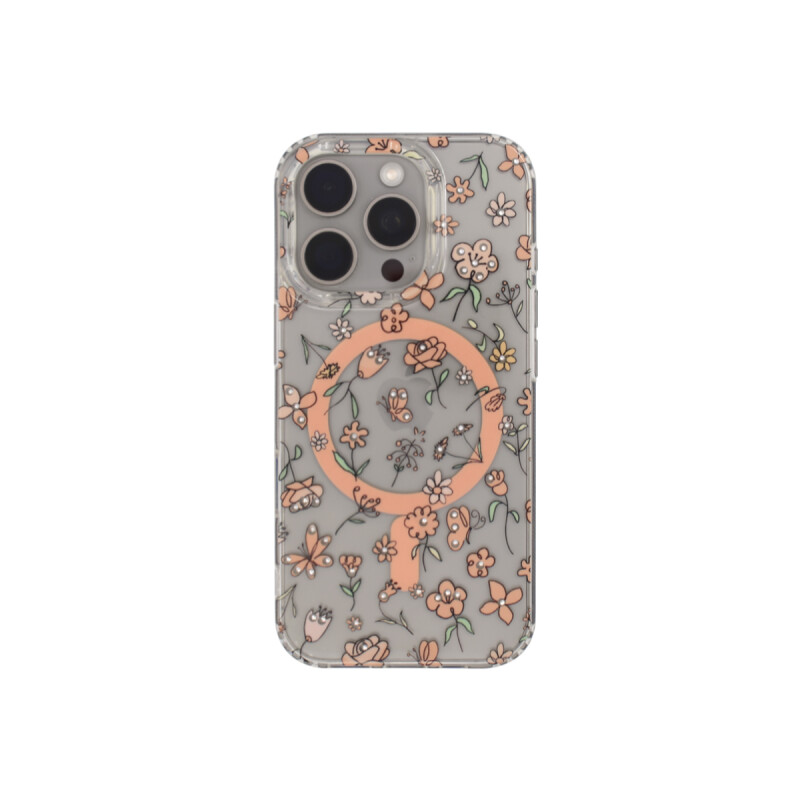 Protector para iPhone 16 Pro Max MagSafe flores naranja Protector Para Iphone 16 Pro Max Magsafe Flores Naranja