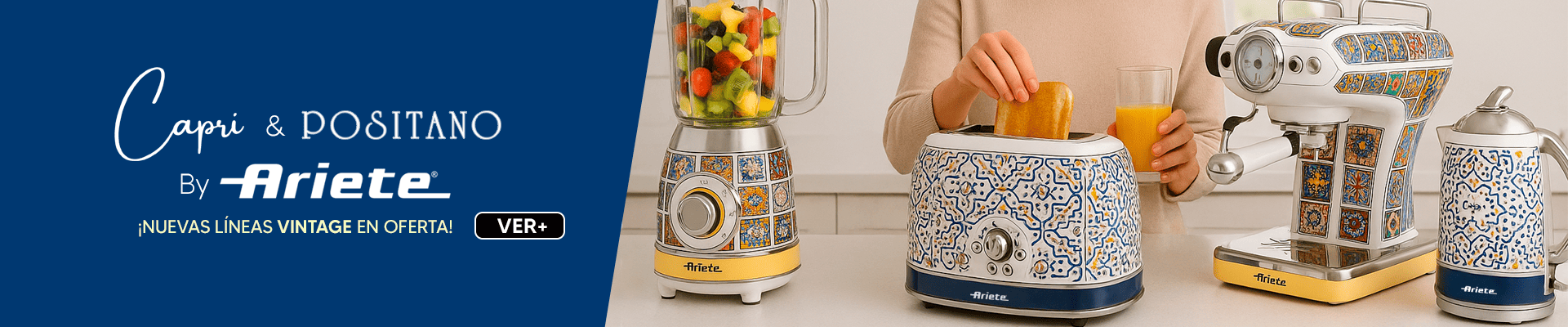 Capri y Positano ¡Disfrutá de la linea vintage de Ariete en oferta!