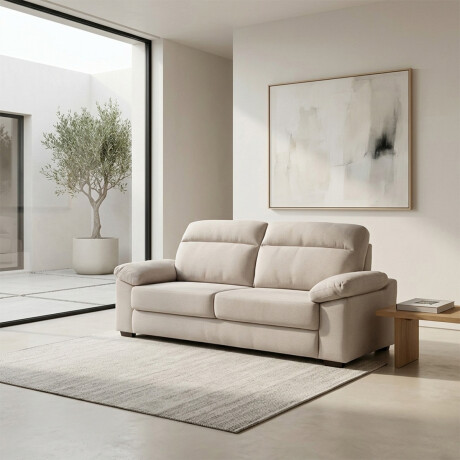 Sofá Owen - Tela Microfibra - 3 cuerpos 12072 (Beige)