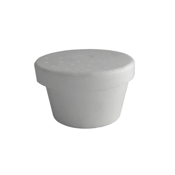 ENVASE ESPUMA CONICO 1/2 LT-13X9 CM. BLANCO